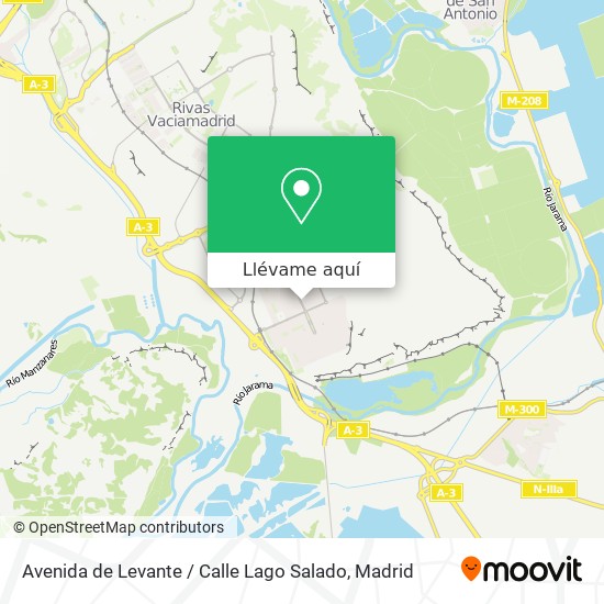 Mapa Avenida de Levante / Calle Lago Salado