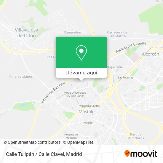 Mapa Calle Tulipán / Calle Clavel