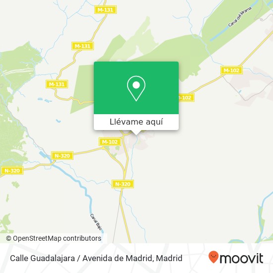 Mapa Calle Guadalajara / Avenida de Madrid