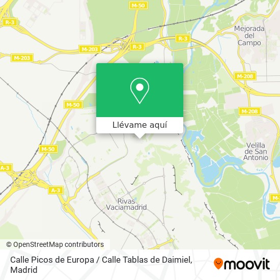 Mapa Calle Picos de Europa / Calle Tablas de Daimiel