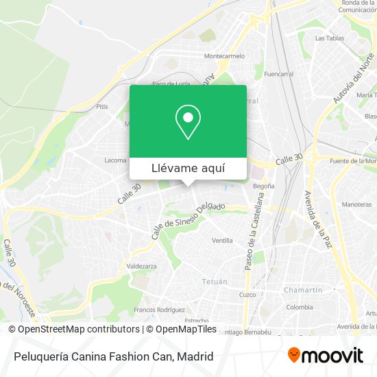 Mapa Peluquería Canina Fashion Can