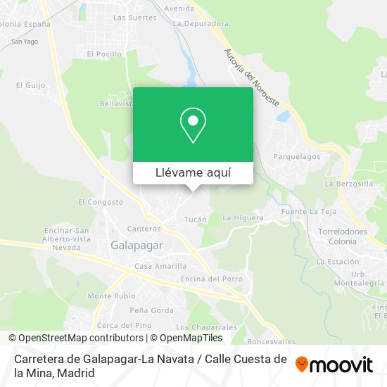 Mapa Carretera de Galapagar-La Navata / Calle Cuesta de la Mina
