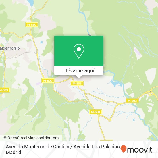 Mapa Avenida Monteros de Castilla / Avenida Los Palacios