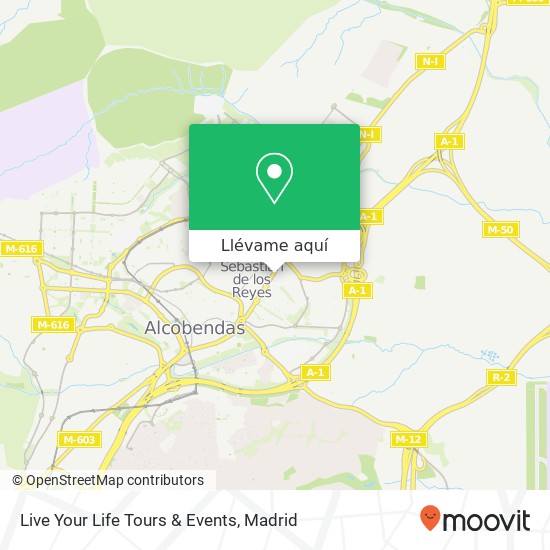 Mapa Live Your Life Tours & Events