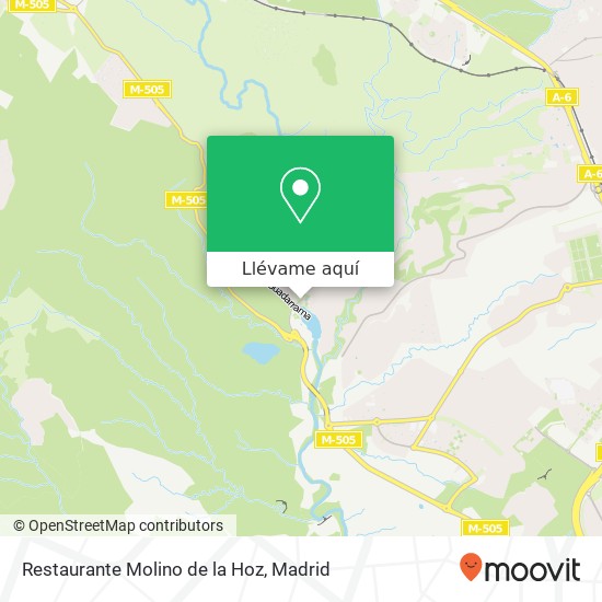 Mapa Restaurante Molino de la Hoz