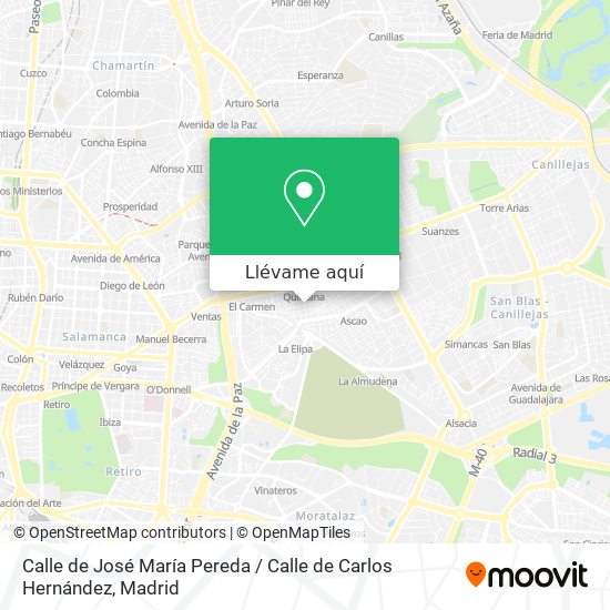Mapa Calle de José María Pereda / Calle de Carlos Hernández