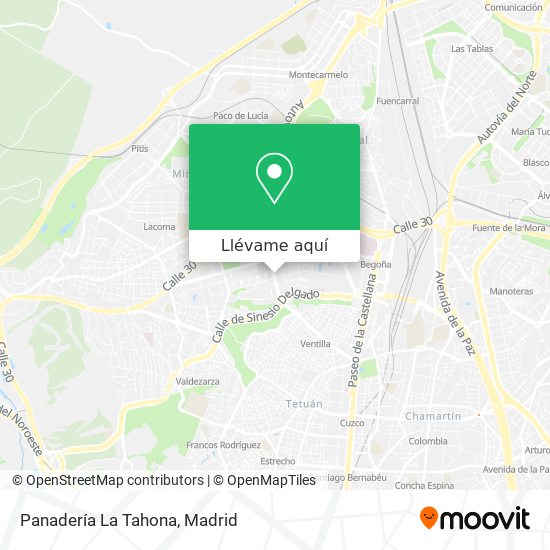 Mapa Panadería La Tahona