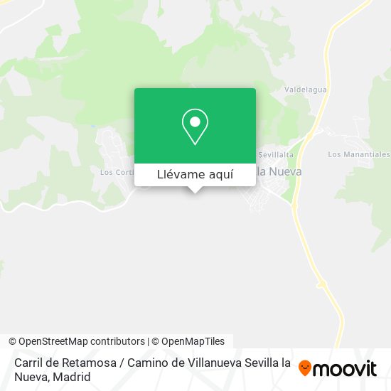 Mapa Carril de Retamosa / Camino de Villanueva Sevilla la Nueva