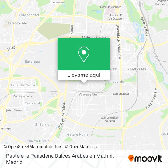 Mapa Pasteleria Panaderia Dulces Arabes en Madrid