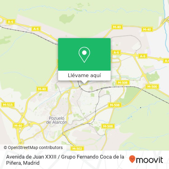 Mapa Avenida de Juan XXIII / Grupo Fernando Coca de la Piñera