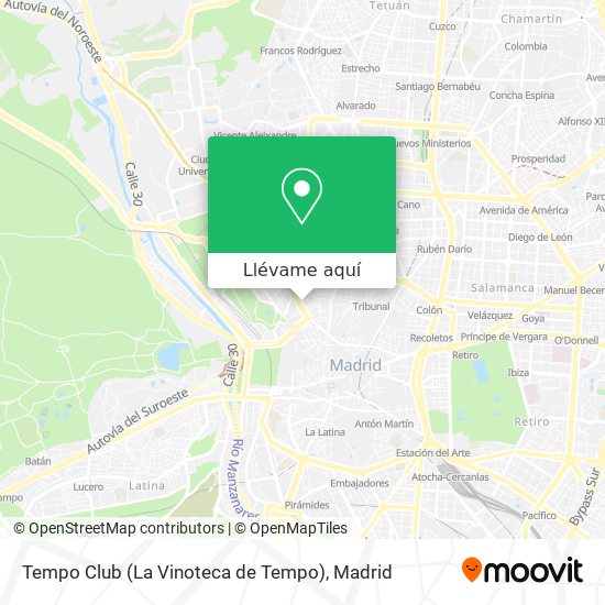Mapa Tempo Club (La Vinoteca de Tempo)