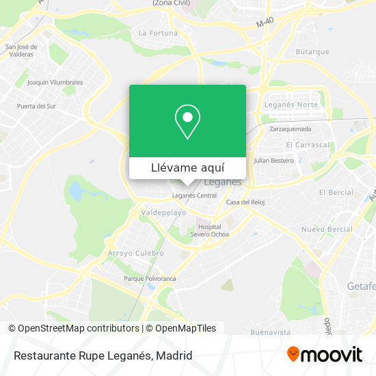 Mapa Restaurante Rupe Leganés