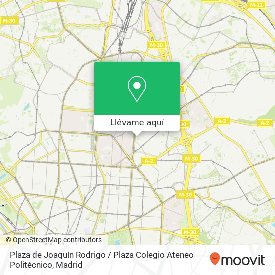 Mapa Plaza de Joaquín Rodrigo / Plaza Colegio Ateneo Politécnico