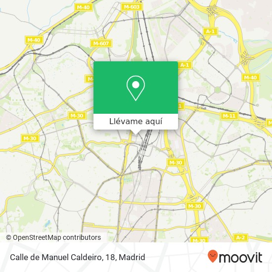 Mapa Calle de Manuel Caldeiro, 18