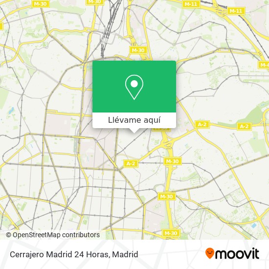 Mapa Cerrajero Madrid 24 Horas