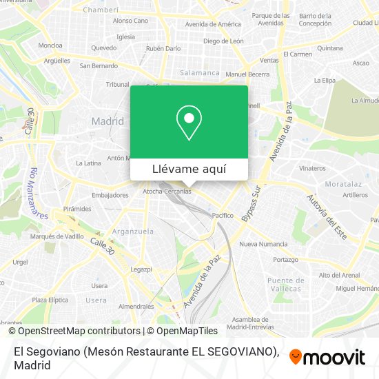 Mapa El Segoviano (Mesón Restaurante EL SEGOVIANO)