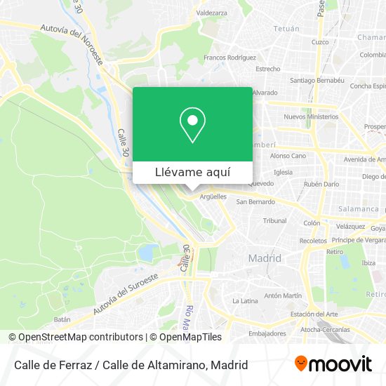 Mapa Calle de Ferraz / Calle de Altamirano