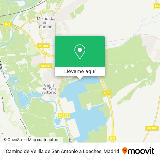 Mapa Camino de Velilla de San Antonio a Loeches