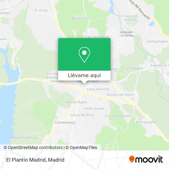 Mapa El Plantio Madrid