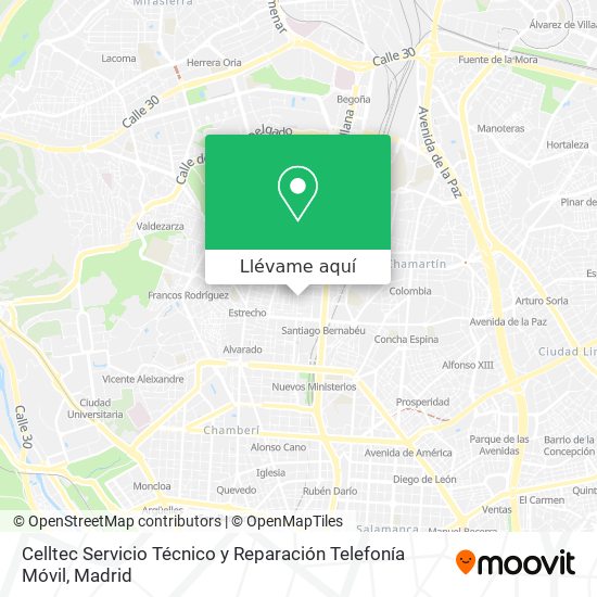 Mapa Celltec Servicio Técnico y Reparación Telefonía Móvil