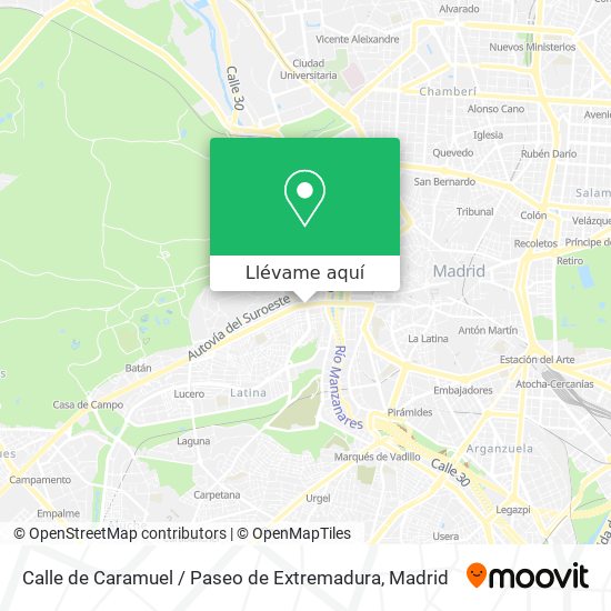 Mapa Calle de Caramuel / Paseo de Extremadura
