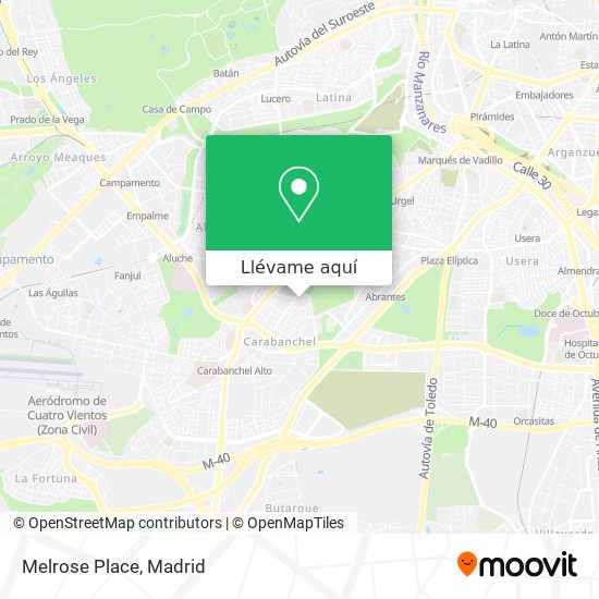 Mapa Melrose Place