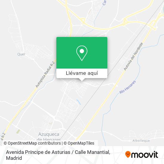 Mapa Avenida Príncipe de Asturias / Calle Manantial