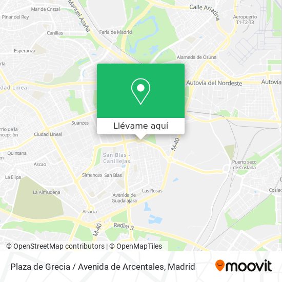 Mapa Plaza de Grecia / Avenida de Arcentales