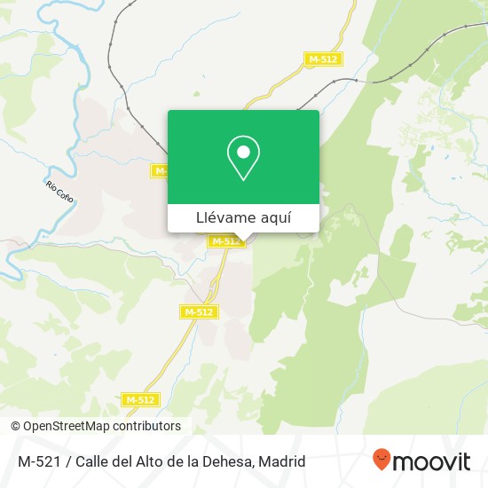 Mapa M-521 / Calle del Alto de la Dehesa