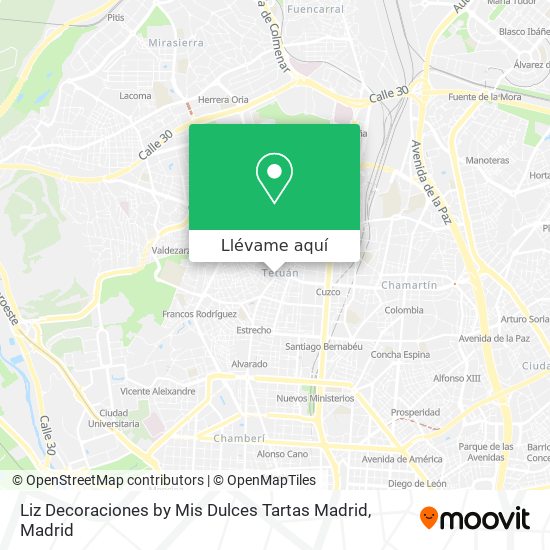 Mapa Liz Decoraciones by Mis Dulces Tartas Madrid
