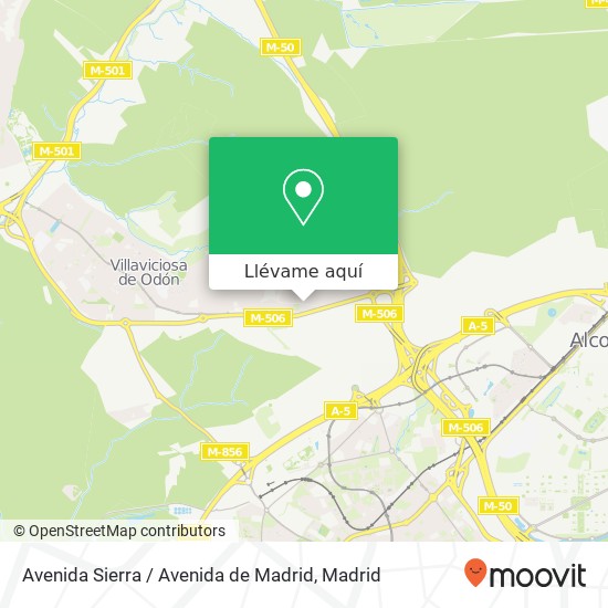 Mapa Avenida Sierra / Avenida de Madrid