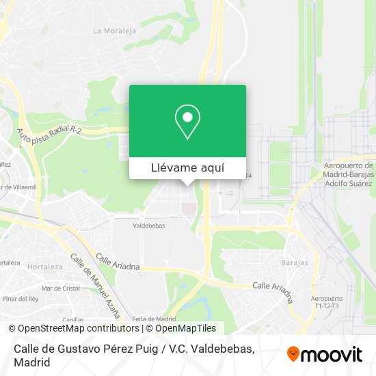 Mapa Calle de Gustavo Pérez Puig / V.C. Valdebebas