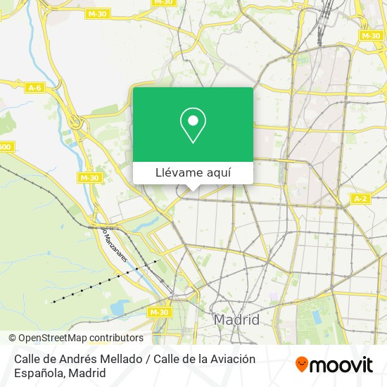 Mapa Calle de Andrés Mellado / Calle de la Aviación Española