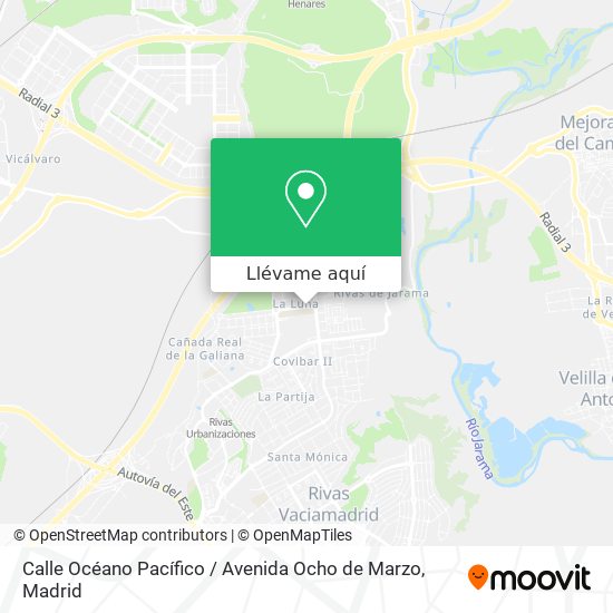 Mapa Calle Océano Pacífico / Avenida Ocho de Marzo