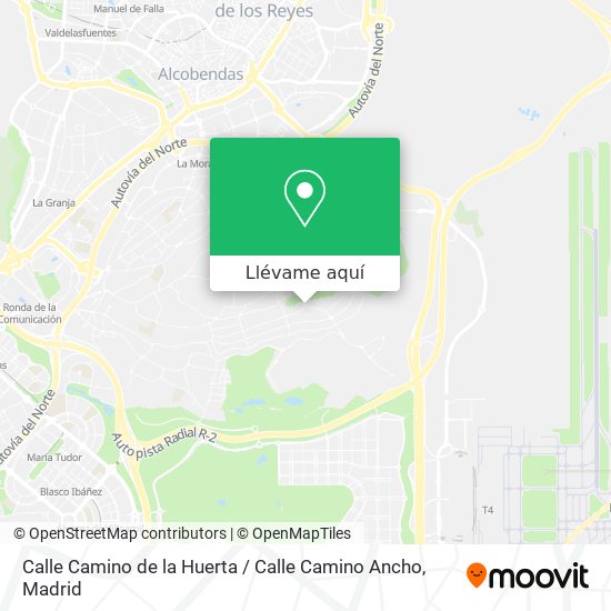Mapa Calle Camino de la Huerta / Calle Camino Ancho