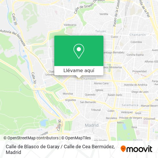 Mapa Calle de Blasco de Garay / Calle de Cea Bermúdez