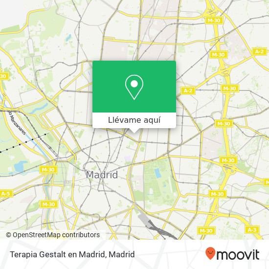 Mapa Terapia Gestalt en Madrid