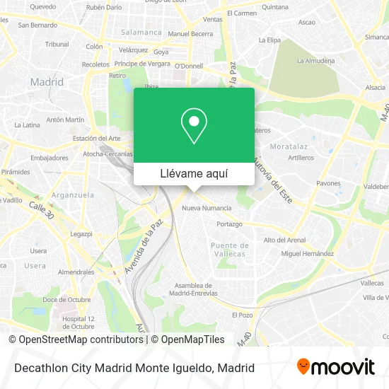 Mapa Decathlon City Madrid Monte Igueldo