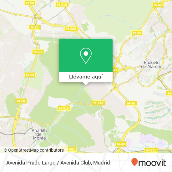 Mapa Avenida Prado Largo / Avenida Club