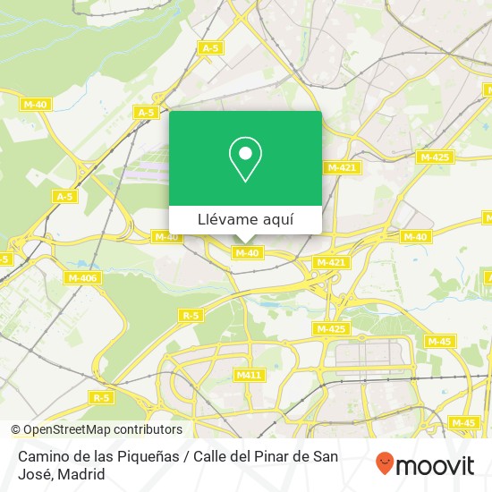 Mapa Camino de las Piqueñas / Calle del Pinar de San José