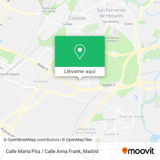 Mapa Calle María Pita / Calle Anna Frank