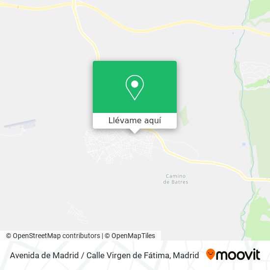 Mapa Avenida de Madrid / Calle Virgen de Fátima
