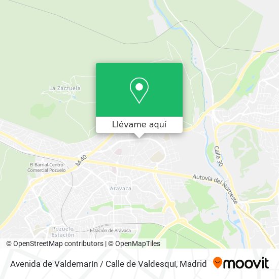Mapa Avenida de Valdemarín / Calle de Valdesquí