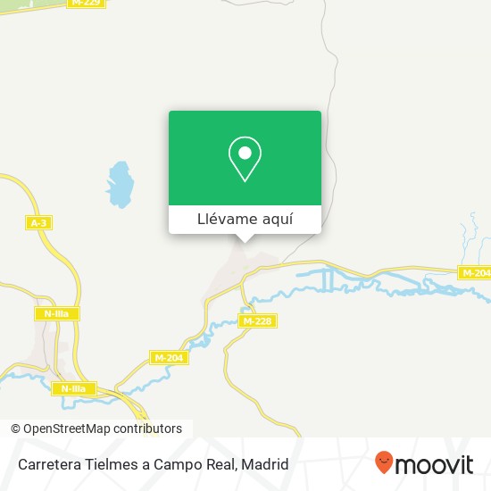 Mapa Carretera Tielmes a Campo Real