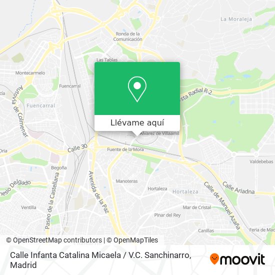 Mapa Calle Infanta Catalina Micaela / V.C. Sanchinarro
