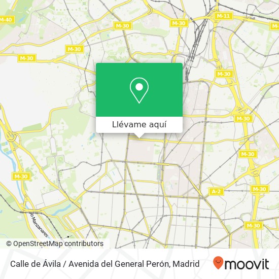 Mapa Calle de Ávila / Avenida del General Perón