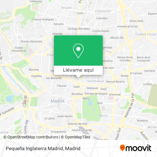 Mapa Pequeña Inglaterra Madrid