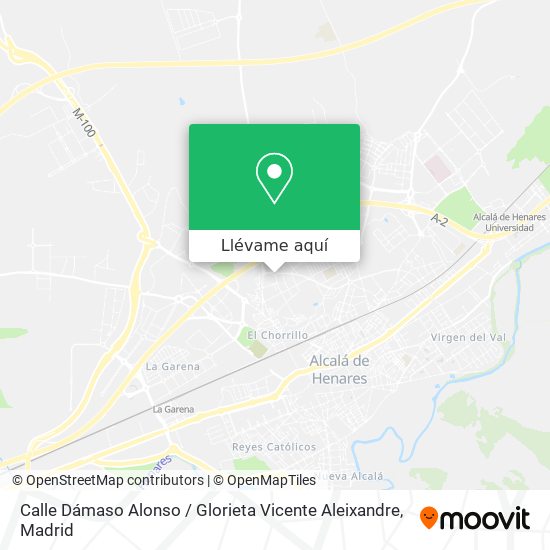 Mapa Calle Dámaso Alonso / Glorieta Vicente Aleixandre