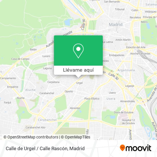Mapa Calle de Urgel / Calle Rascón