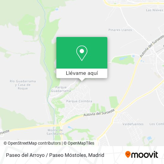 Mapa Paseo del Arroyo / Paseo Móstoles